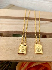 Escapulário 60cm Folheado Ouro 18k Gg104