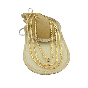 Corrente Masculina 70cm 2mm Largura Folheada Ouro 18k CR522
