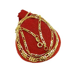 Corrente Masculina 60cm 2mm Largura Folheada Ouro 18k Cr366