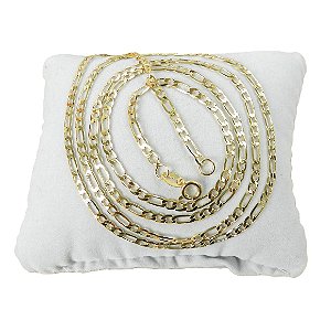 Corrente Masculina 70cm 3mm Largura Folheada Ouro 18k CR488