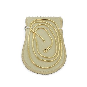 Corrente Masculina 70cm 2mm Largura Folheado Ouro 18k CR807