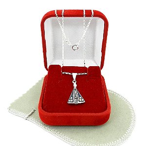 Corrente Feminina 40/45cm N S Aparecida Folheada Prata CR835