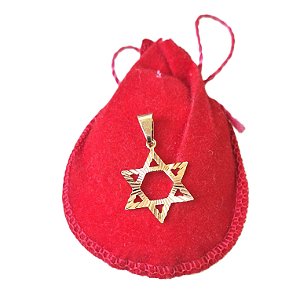 Pingente Estrela 20mm Folheado Ouro 19k Pi116