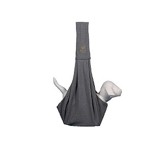 Bolsa Sling Pet Woof Classic Grafite