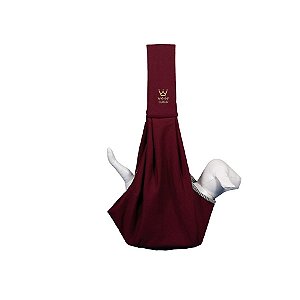 Bolsa Sling Pet Woof Classic Marsala