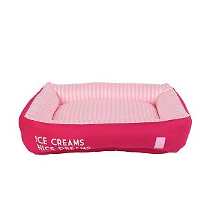 Cama Quadrada para Cachorro Woof Classic Ice Land Creams Pink