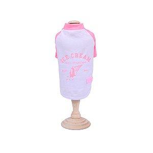 T-Shirt para Cachorro Woof Classic Ice Land Ice Cream Rosa 10