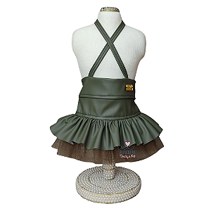 Saia para Cachorro DuDog Vest Verde Militar