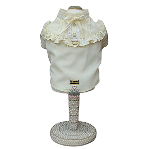 Blusa para Cachorro com Pérolas DuDog Vest Amarela