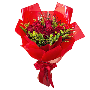 Buquê de 6 Rosas Vermelhas