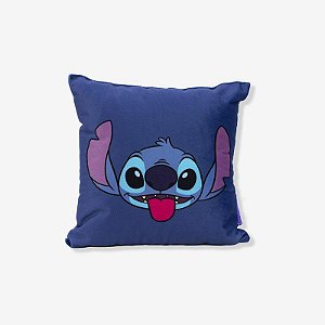 ALMOFADA FIBRA VELUDO 25X25CM STITCH GOOD VIBES