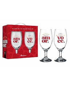 TAÇA WINDSOR C/2UN - METADE DE MIM É VOCÊ