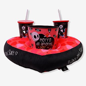KIT ALMOFADA PIPOCA FIBRA CORAÇÃO JACK AND SALLY