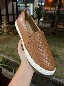 Tênis Anacapri Slip On Matelassê Marrom