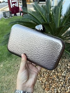 Bolsa clutch retangular cor grafite