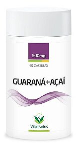 Guaraná + Açaí - 60 Cápsulas (500mg) - Vital Natus
