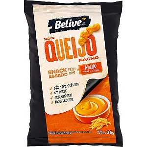 Snack Assado Sem Glúten (Queijo Nacho) 35g - Belive