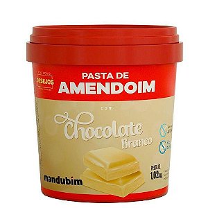 Pasta de Amendoim Com Chocolate Branco - 1,02kg - Mandubim