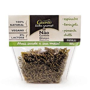 Macarrão de Arroz Fusilli Espinafre - 300g - Casarão