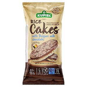 Biscoito de Arroz Com Chocolate Belga Ao Leite  90g - Kupiec