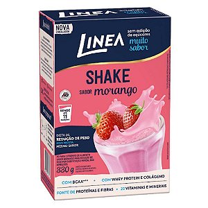 Shake Sabor Morango Sem Açúcar - 330g - Linea