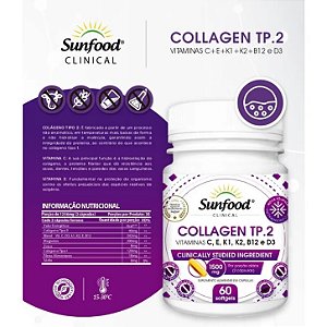 Colágeno Tipo 2 Com Vitaminas - 60 Softgels - Sunfood