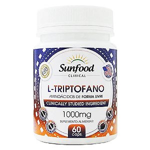 L-Triptofano - 60 Caps 1000mg - Sunfood