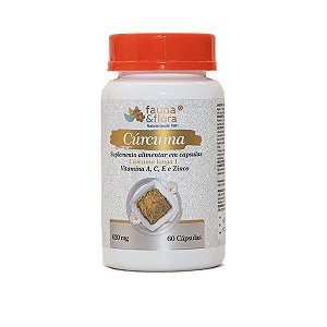 Cúrcuma Com Vit A, C, E e Zinco 60 Cápsulas 620mg Fauna&Flora