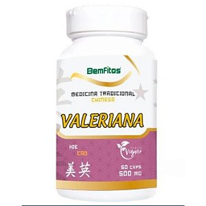 Valeriana - 60 Cápsulas 500mg - Bemfitos