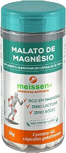 Malato de Magnésio - 60 Cápsulas 36g - Meissen