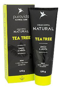 Creme Dental Tea Tree, Limão e Menta - 120g - Pura Vida