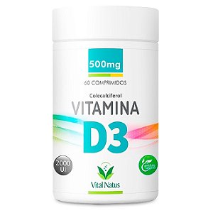 Vitamina D3 - 60 Comprimidos 500mg - Vital Natus