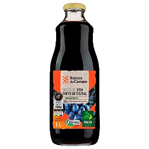 Suco de Uva Tinto Integral Orgânico - 1L - Raízes do Campo