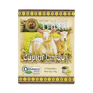 Chá Misto Orgânico c/ 15 sachês (Capim Limão, Melissa e Maracujá) 15g - Tribal