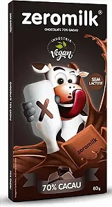 Chocolate Zero Leite 70% Cacau - 70g - Zeromilk