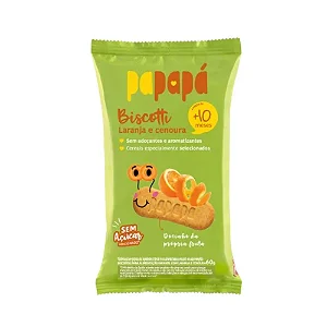 Biscoito Infantil Laranja e Cenoura - 60g - Papapá
