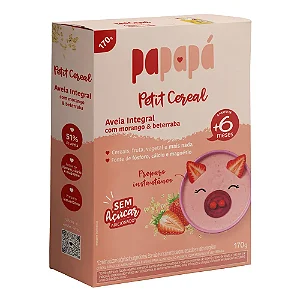 Cereal Infantil Aveia e Morango - 170g - Papapá