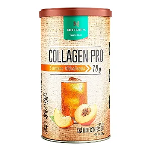 Colágeno Hidrolisado Chá Mate Com Pêssego 450g Nutrify