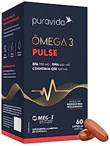 Ômega 3 Pulse EPA 990mg DHA 660mg Q10 100mg 60 Cáps Pura Vida