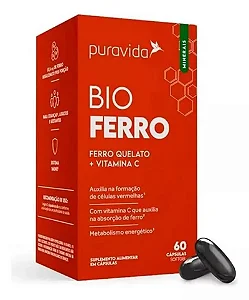 Bio Ferro Quelato + Vit C - 60 Cáps Softgel - Pura Vida
