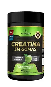 Creatina em Gomas Sabor Maçã Verde 60 Gomas - Herbolab