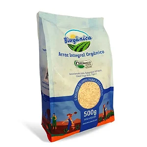 Arroz Integral Orgânico - 500g - Biorgânica