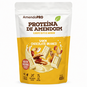 Proteina De Amendoim Chocolate Branco - 400g - Amendopower