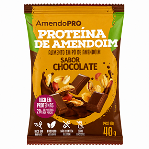 Proteina De Amendoim Chocolate Sachê 40g - Amendopower