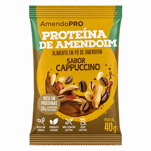 Proteina De Amendoim Cappuccino - Sache 40g - Amendopower