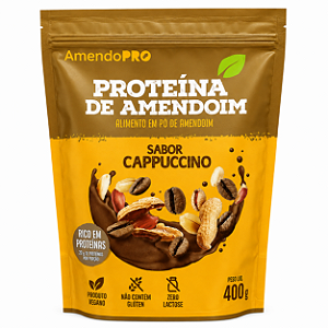 Proteina De Amendoim Cappuccino - 400g - Amendopower