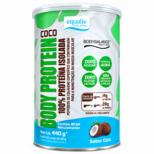 Body Protein Coco 440g Equaliv – Proteína Isolada com Colágeno e BCAA