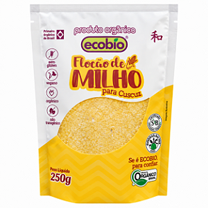 Flocão de Milho Orgânico para Cuscuz - 250g - Ecobio