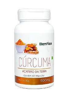 Cúrcuma - 60 Cápsulas (500mg) - BemFitos