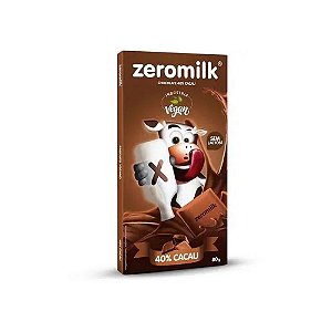 Chocolate 40% Cacau - 80g - Zeromilk